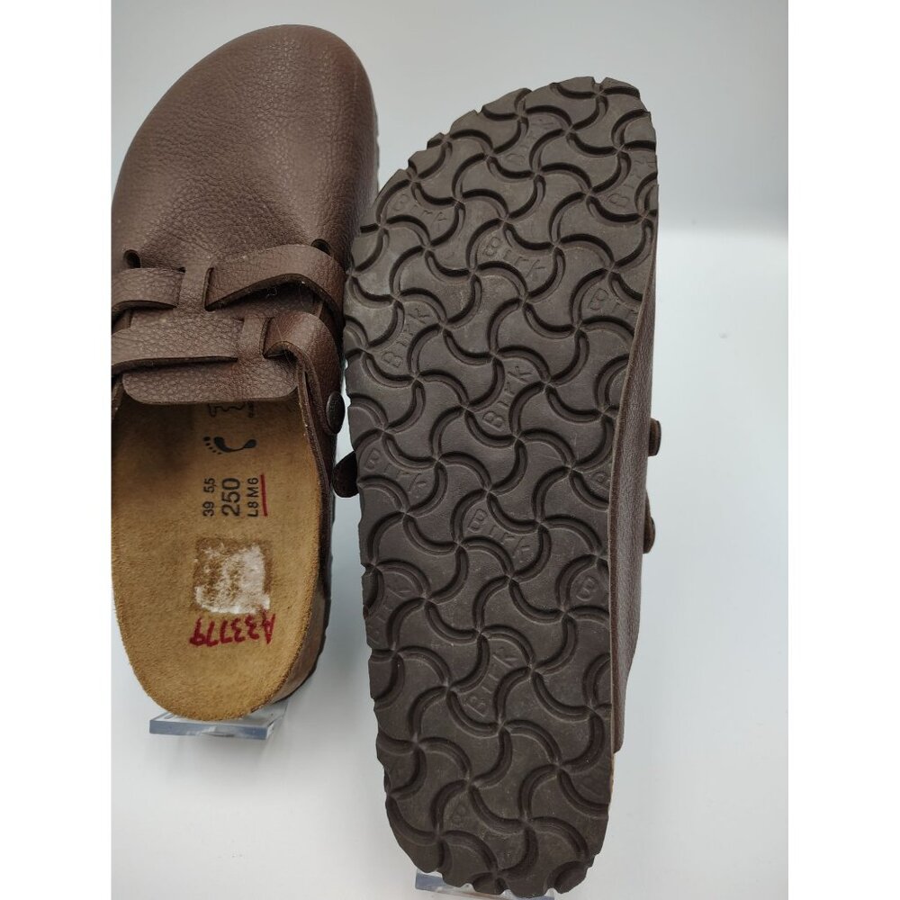 Birki's Vintage Camden Double Strap Brown Leather Clogs With Adjustable Straps & - Picture 3 of 4